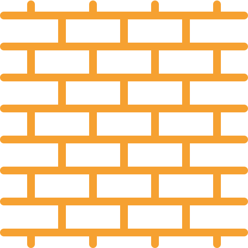 Motif mural briques orangées, design graphique structuré par jordan harkat à montauban