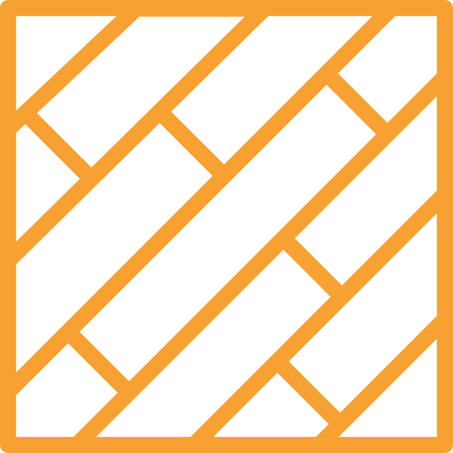 Parquet chevrons moderne orange et noir par jordan harkat, spécialiste revêtement de sol à montauban